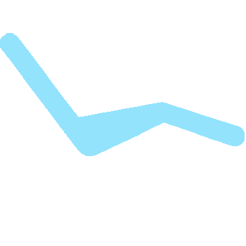 The image shows a graphic of a reclining chair with an accompanying footrest, depicted in a simplified, stylized manner.